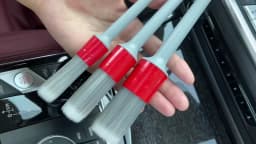 Lucullan Super Soft Synthetic Bristle Detailing Brushes Set PP Handle For Wheels,Tires, Engine Bay, Leather Seats, Door Panels