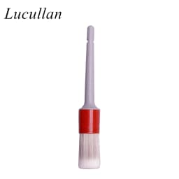 Lucullan Super Soft Synthetic Bristle Detailing Brushes Set PP Handle For Wheels,Tires, Engine Bay, Leather Seats, Door Panels