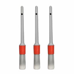 Lucullan Super Soft Synthetic Bristle Detailing Brushes Set PP Handle For Wheels,Tires, Engine Bay, Leather Seats, Door Panels