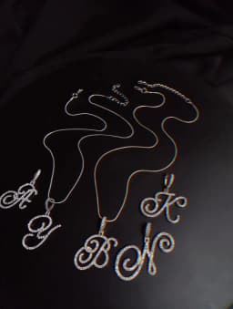 Flatfoosie New A-Z Cursive Initial Letter Name Pendant Necklace For Women Simple Rope Chain Letter Necklace Fashion Jewelry Gift