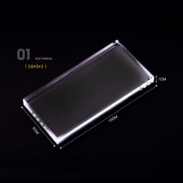 1PC Glass Nail Color Palette for Gel Polish Pallet Mixing Drawing Paint Plate Pad Manicuring Nail Art Display Showing Shelf