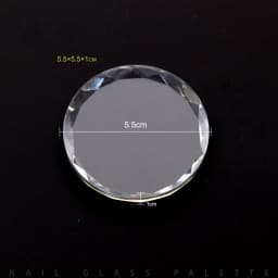 1PC Glass Nail Color Palette for Gel Polish Pallet Mixing Drawing Paint Plate Pad Manicuring Nail Art Display Showing Shelf