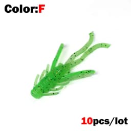 10pcs Jig Wobblers Silicone Soft Bait Worm Lobster Fishing Lures 45mm Shrimp Sinking Swivel Twintails Sea Fishing