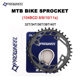 PROWHEEL Mountain Bicycle Narrow Wide Chainring 32T 34T 36T 38T 40T Chain Wheel 104BCD MTB Bike Sprocket Tooth Plate Crank Parts