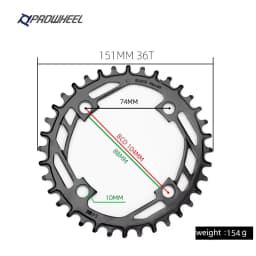 PROWHEEL Mountain Bicycle Narrow Wide Chainring 32T 34T 36T 38T 40T Chain Wheel 104BCD MTB Bike Sprocket Tooth Plate Crank Parts
