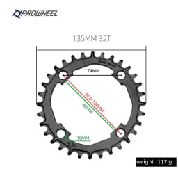 PROWHEEL Mountain Bicycle Narrow Wide Chainring 32T 34T 36T 38T 40T Chain Wheel 104BCD MTB Bike Sprocket Tooth Plate Crank Parts