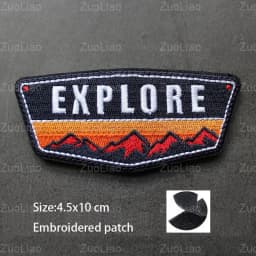 NEW Design Mountaineering EXPLORE Adventure 3D Embroidery Patch Off-Road Travel Car DIY Morale Magic Armband With Backpack Patch