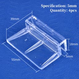 5/6/8/10/12mm Aquarium Acrylic Clips Glass Cover Support Holders Transparent Fish Tank Cover Plate Bracket Aquarium Accessories