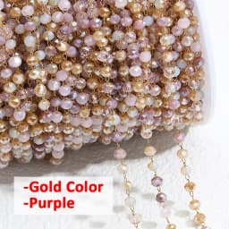 1meter Stone Stainless Steel Chain Black White Silver Color Crystal Beaded Chains for Necklace Bracelet Jewelry Making DIY
