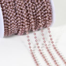 1meter Stone Stainless Steel Chain Black White Silver Color Crystal Beaded Chains for Necklace Bracelet Jewelry Making DIY