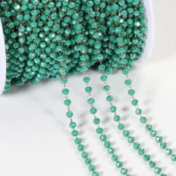 1meter Stone Stainless Steel Chain Black White Silver Color Crystal Beaded Chains for Necklace Bracelet Jewelry Making DIY