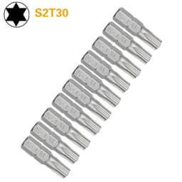1 Inch T6 T7 T8 T9 T10 T15 Torx Screwdriver Bit Set S2 Steel 1/4 Inch 6.35mm Hex Shank Electric Screwdriver Bits For Power Tools