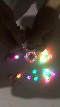 LED Light Up Fidget Spinner Luminous Finger Toy Hand Spinner Stress Reduction and Anxiety Relief Party Favors for Kids Adults