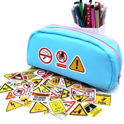 10/50/100PCS Warning Pattern Sign Stickers Pack DIY Skateboard Motorcycle Suitcase Stationery Decals Decor Phone Laptop Toys