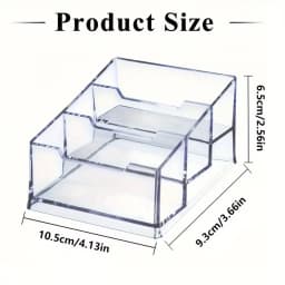 Acrylic Business Card Holder & Transparent Card Storage Rack, 3-Layer Plastic Desktop Business Card Holder
