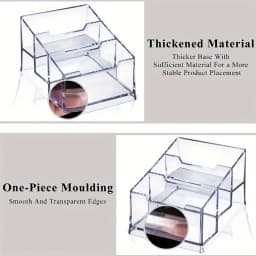 Acrylic Business Card Holder & Transparent Card Storage Rack, 3-Layer Plastic Desktop Business Card Holder