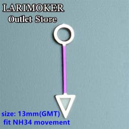 LARIMOKER Luminous GMT Watch Hands Fit Mingzhu DG 3804 NH34 ETA2836-2 Movement