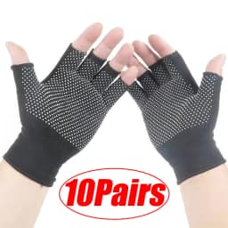 1/5/10Pairs Cycling Gloves Non-slip Touchscreen Half Finger Gloves Nylon Summer Outdoor Fitness Breathable Motorcycle Gloves