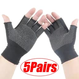 1/5/10Pairs Cycling Gloves Non-slip Touchscreen Half Finger Gloves Nylon Summer Outdoor Fitness Breathable Motorcycle Gloves