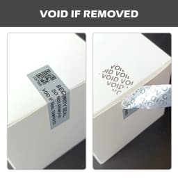 5x1.5cm Mute Silver Tamper Proof Sticker with QR Code, Warranty Void Seal Security Label Sticker with Serial Numbers