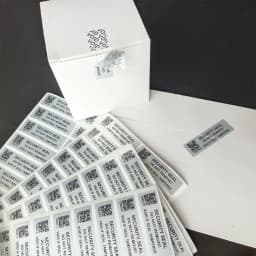 5x1.5cm Mute Silver Tamper Proof Sticker with QR Code, Warranty Void Seal Security Label Sticker with Serial Numbers
