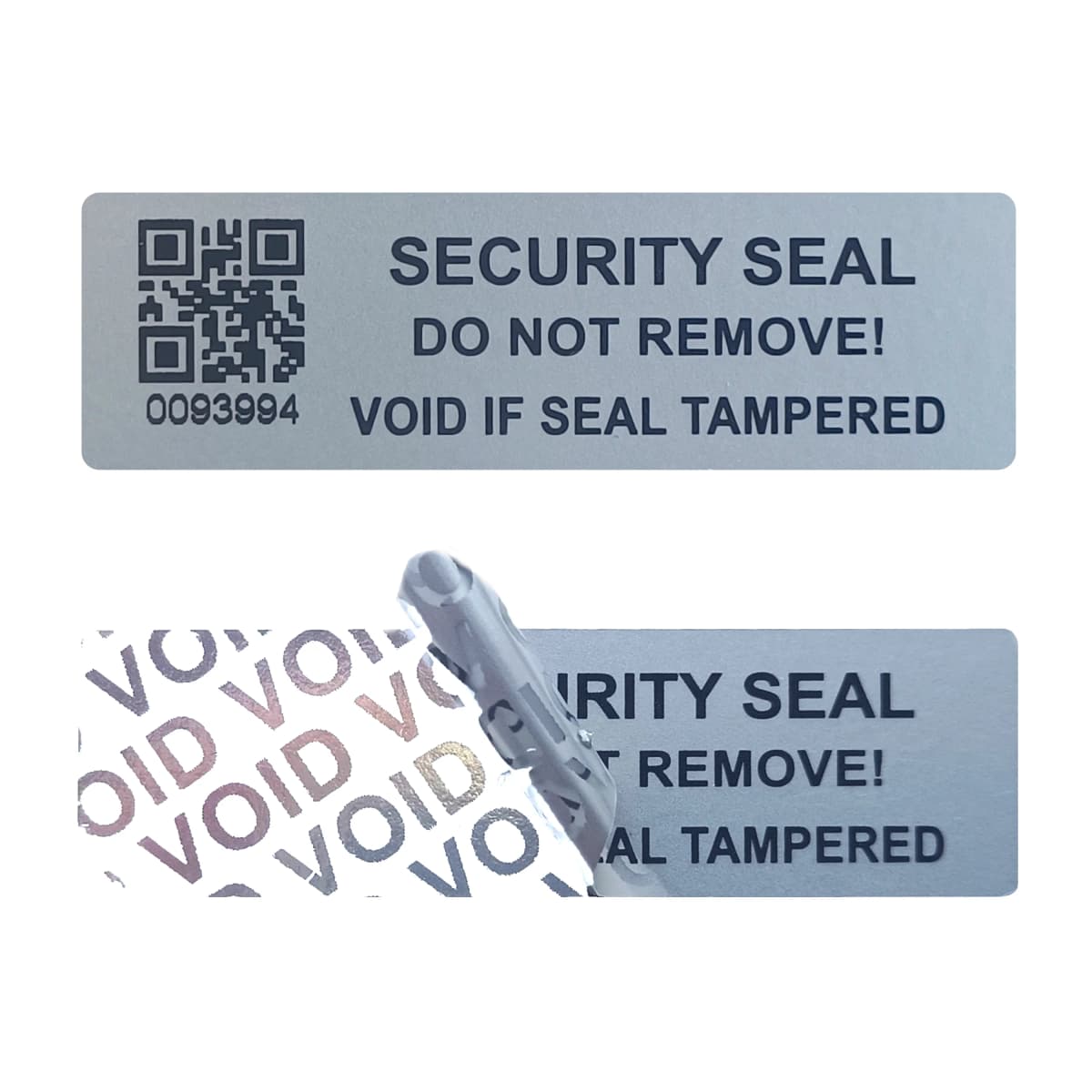 5x1.5cm Mute Silver Tamper Proof Sticker with QR Code, Warranty Void Seal Security Label Sticker with Serial Numbers
