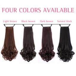 18-23 inch Synthetic Natural Strap Ponytail Wrapped Around Woman's Ponytail Long Curly Hair Wig Hairpiece For Daily Wear