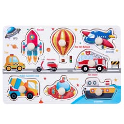 Toddlers Wooden Puzzle Montessori Baby Toys ABC Alphabet Number Shape Matching Board Game Preschool Educational Toy for Kids 2-4