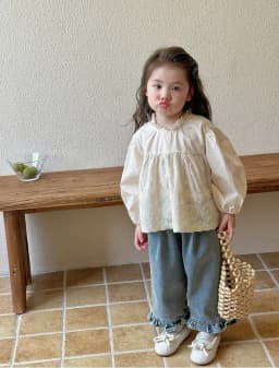 Kids Jeans Girls New 2024 Spring Autumn Childrens Fashion Casual Wide-leg Pants Lace Princess Sweet and Lovely