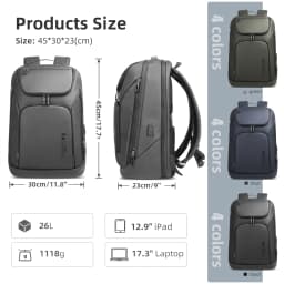 HK Travel Business Backpack for Men Large Capacity 17 Inch Laptop Backpack Multifunctional Anti-Theft Backpack Weekender Daypack
