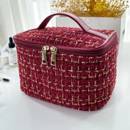 2026 New Women's Bag Knitted Style Makeup Bag Portable Portable Portable Makeup Bag Fashionable Large Storage Bag BX100