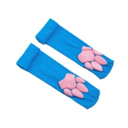 2Pcs/Pair 3D Paw Pad Stockings Over The Knee Solid Color Thigh High Socks for Women Kids Girls