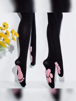 2Pcs/Pair 3D Paw Pad Stockings Over The Knee Solid Color Thigh High Socks for Women Kids Girls