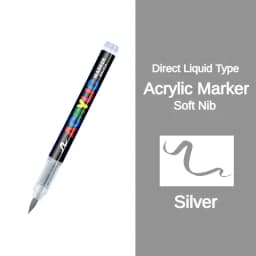 GUANGNA 16 Colors Direct-liquid Acrylic Paint Pens Brush Marker Pen for Rock Painting Stone Ceramic DIY Art Supplies Stationery