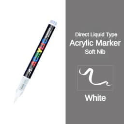 GUANGNA 16 Colors Direct-liquid Acrylic Paint Pens Brush Marker Pen for Rock Painting Stone Ceramic DIY Art Supplies Stationery