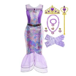 Mermaid Birthday Party Dress Summer Girl Mermaid Costume Carnival Anime Cosplay Outfits 2-10 Yrs Kids Fantasy Disguise Prom Gown