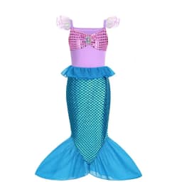 Mermaid Birthday Party Dress Summer Girl Mermaid Costume Carnival Anime Cosplay Outfits 2-10 Yrs Kids Fantasy Disguise Prom Gown