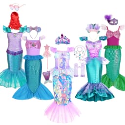Mermaid Birthday Party Dress Summer Girl Mermaid Costume Carnival Anime Cosplay Outfits 2-10 Yrs Kids Fantasy Disguise Prom Gown