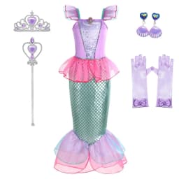 Mermaid Birthday Party Dress Summer Girl Mermaid Costume Carnival Anime Cosplay Outfits 2-10 Yrs Kids Fantasy Disguise Prom Gown