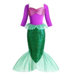 Mermaid Birthday Party Dress Summer Girl Mermaid Costume Carnival Anime Cosplay Outfits 2-10 Yrs Kids Fantasy Disguise Prom Gown