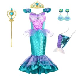 Mermaid Birthday Party Dress Summer Girl Mermaid Costume Carnival Anime Cosplay Outfits 2-10 Yrs Kids Fantasy Disguise Prom Gown