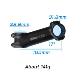 UNO Ultralight Bike Stem 7 17 Degree MTB Mountain Road Bicycle Stem 31.8mm 60/70/80/90/100/110/120/130mm Bicycle Kalloy Parts