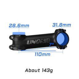 UNO Ultralight Bike Stem 7 17 Degree MTB Mountain Road Bicycle Stem 31.8mm 60/70/80/90/100/110/120/130mm Bicycle Kalloy Parts