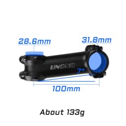UNO Ultralight Bike Stem 7 17 Degree MTB Mountain Road Bicycle Stem 31.8mm 60/70/80/90/100/110/120/130mm Bicycle Kalloy Parts