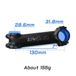 UNO Ultralight Bike Stem 7 17 Degree MTB Mountain Road Bicycle Stem 31.8mm 60/70/80/90/100/110/120/130mm Bicycle Kalloy Parts