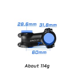 UNO Ultralight Bike Stem 7 17 Degree MTB Mountain Road Bicycle Stem 31.8mm 60/70/80/90/100/110/120/130mm Bicycle Kalloy Parts