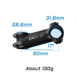 UNO Ultralight Bike Stem 7 17 Degree MTB Mountain Road Bicycle Stem 31.8mm 60/70/80/90/100/110/120/130mm Bicycle Kalloy Parts