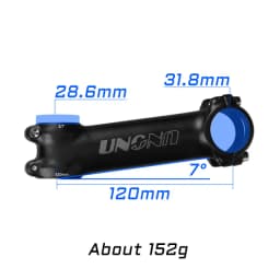 UNO Ultralight Bike Stem 7 17 Degree MTB Mountain Road Bicycle Stem 31.8mm 60/70/80/90/100/110/120/130mm Bicycle Kalloy Parts