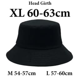 Big Head Bucket Hat 60-63cm Large Size Men Chin Strap UPF50+ Cotton Summer Sun Hat Windproof Fishing Outdoor Cap Women Frenchbob