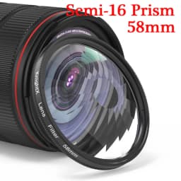 KnightX 58mm Prism Filter Kaleidoscope FX Split Diopter Special Effects Photography Accessorie for Canon Nikon Olympus